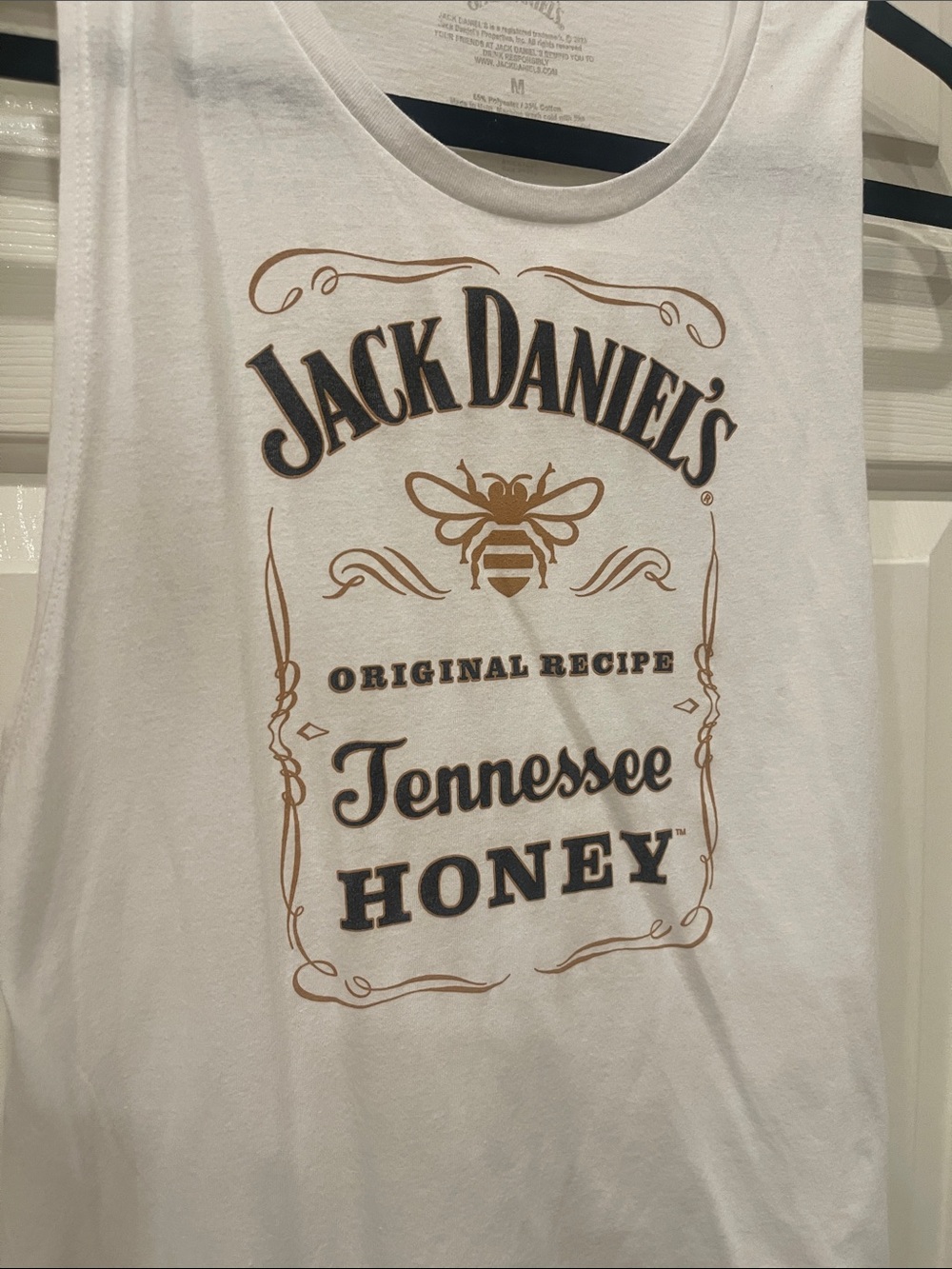 Jack Daniel's Tennessee Honey Women’s White Graphic Tank S:M - Picture 2 of 4